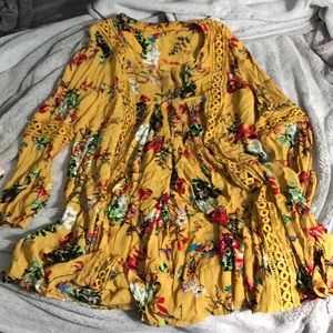 Boutique yellow floral dress